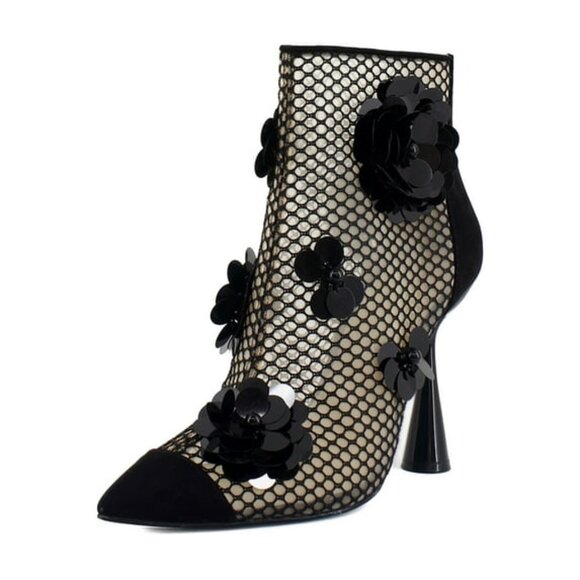 Betsey Johnson Women's Navey Embellished Dress Booties Size 6 - H100 - Picture 4 of 6